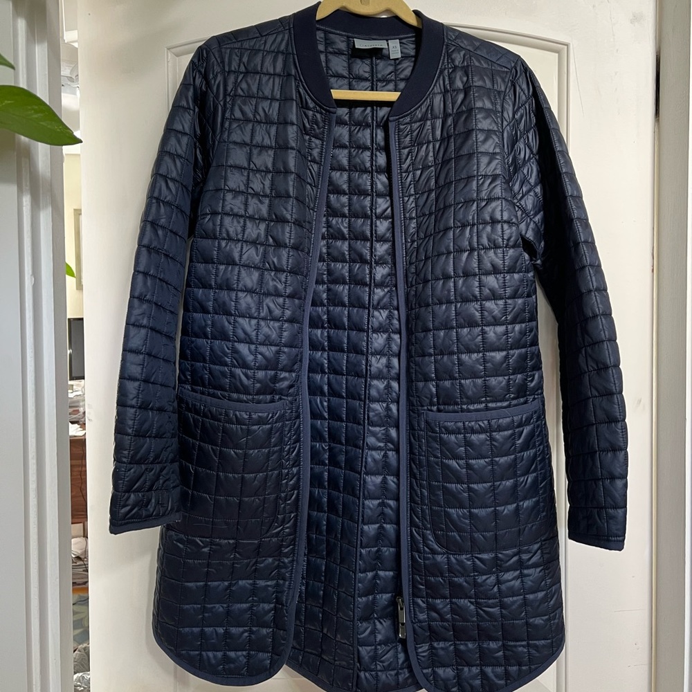 Athleta XS navy quilted jacket